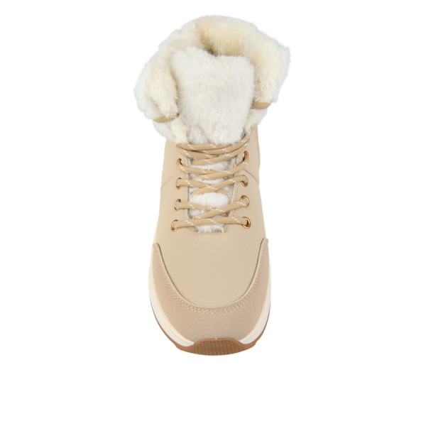 lady's boots textile/eco leather light brown 0162310