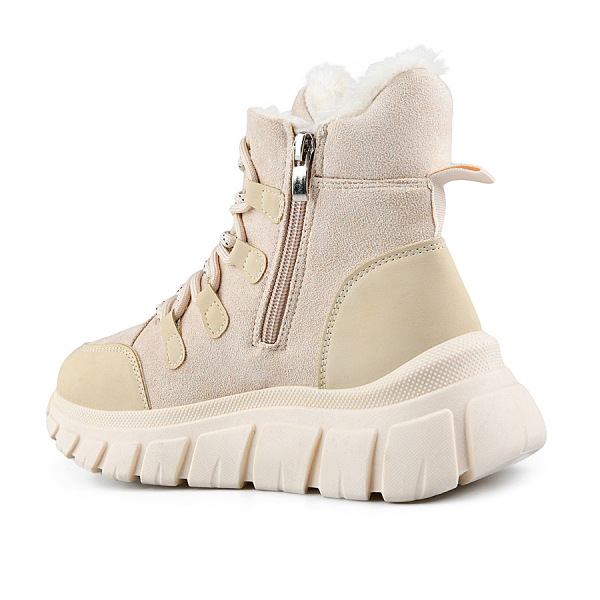 botine damă textil bej 0162641