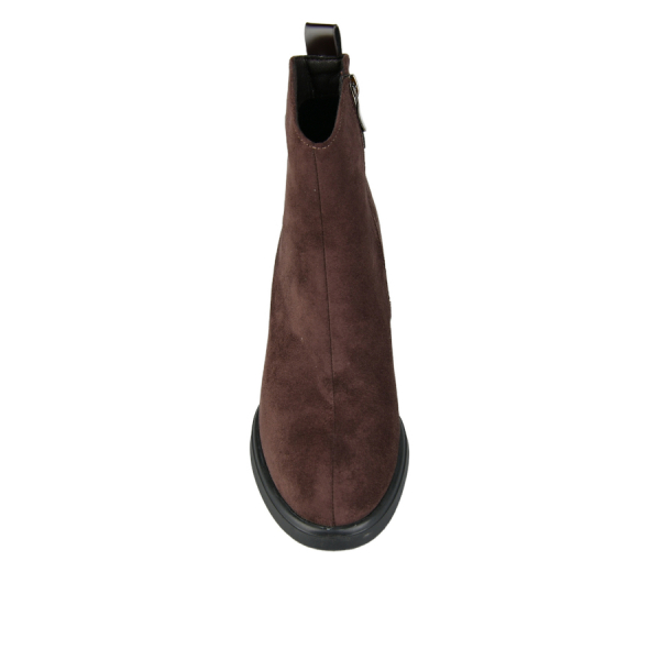 botine damă textil maro 0163401