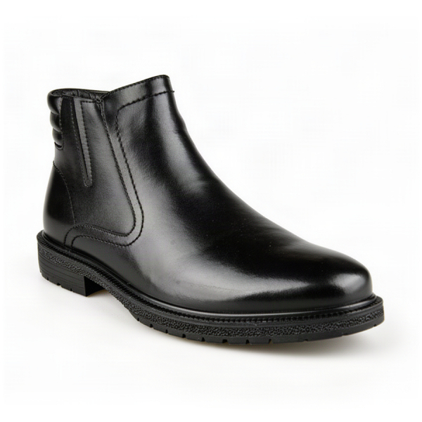 botine bărbați piele naturală negru 0162138