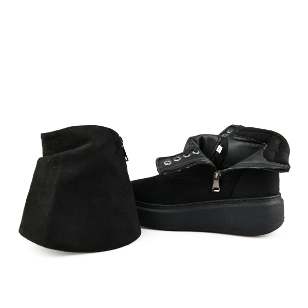 botine damă textil negru 0162715