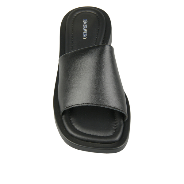 papuci damă piele naturală negru 0162036