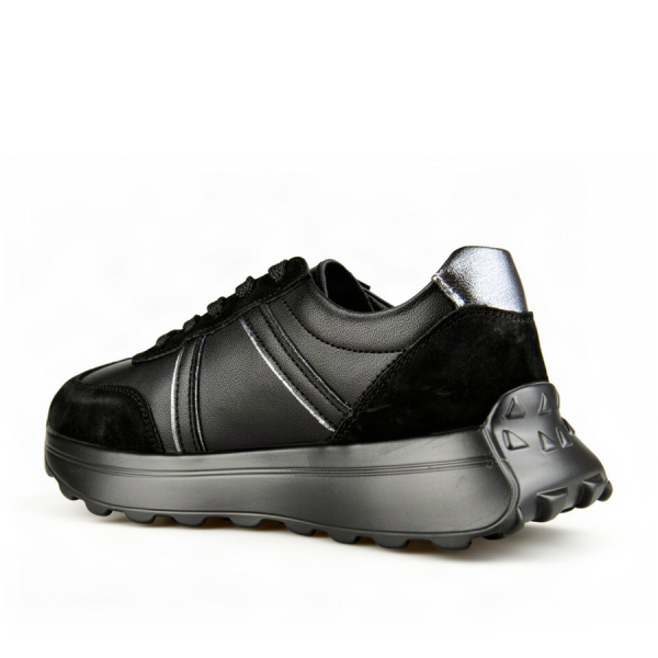 adidași damă piele naturală negru 0163186