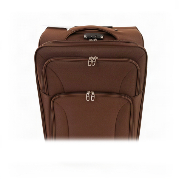 big suitcase textile brown 0163716