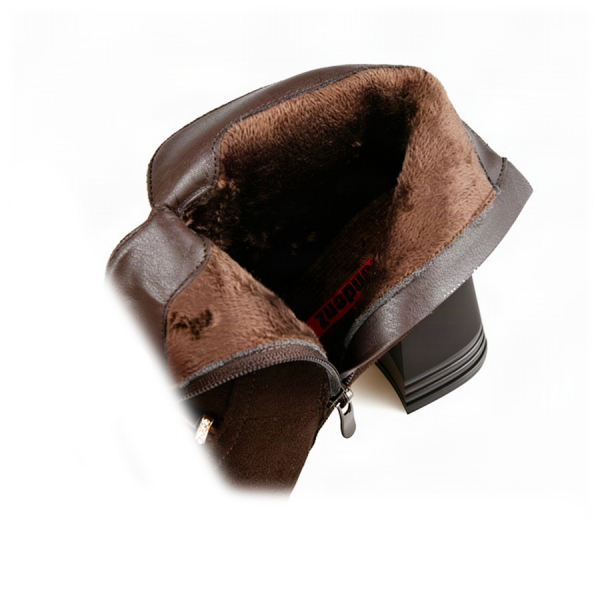 lady's boots textile brown 0162452