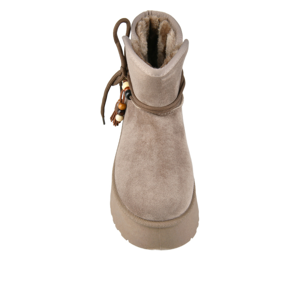 botine de zăpadă damă textil maro deschis 0162978