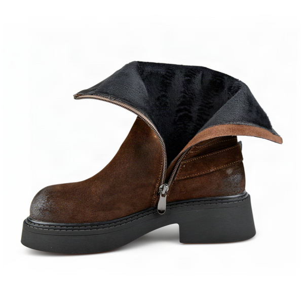 lady's boots genuin leather brown 0162672