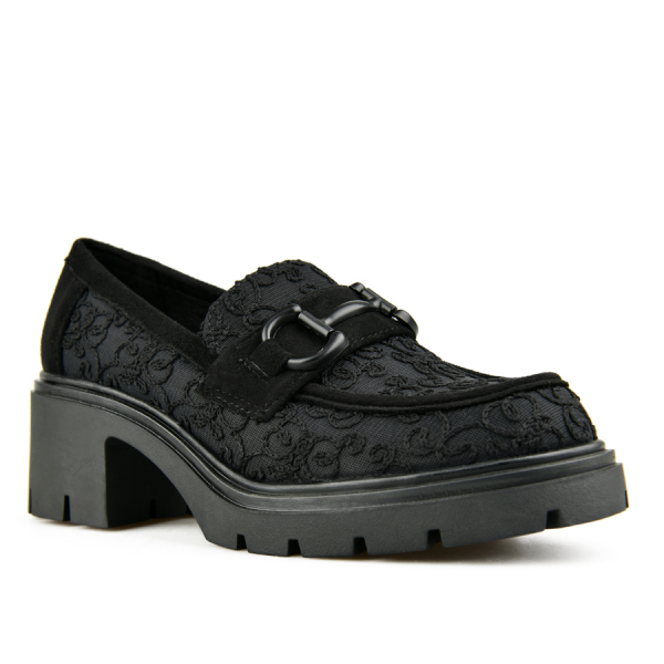 pantofi damă textil negru