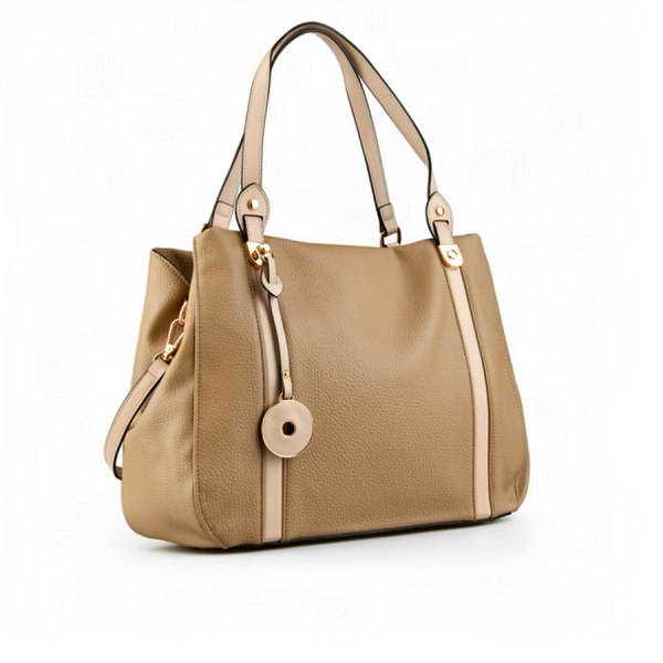 lady's bag synthetic leather light brown