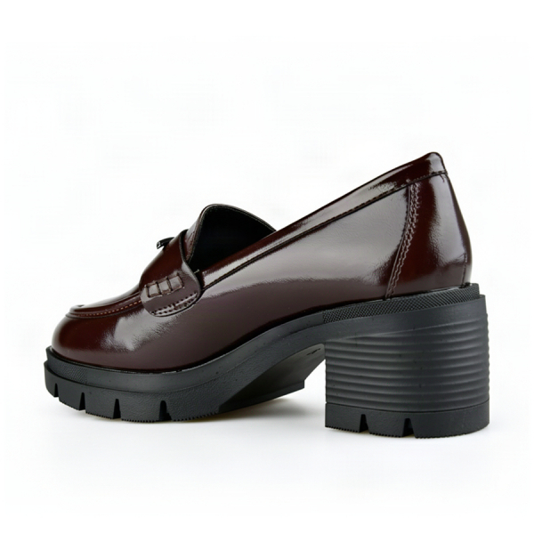 lady's shoes synthetic leather brown 0163042