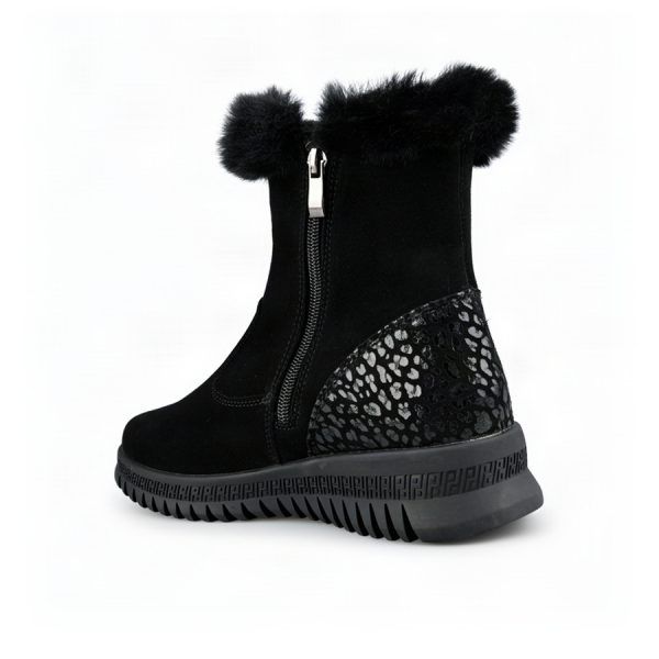 botine damă piele naturală negru 0163052