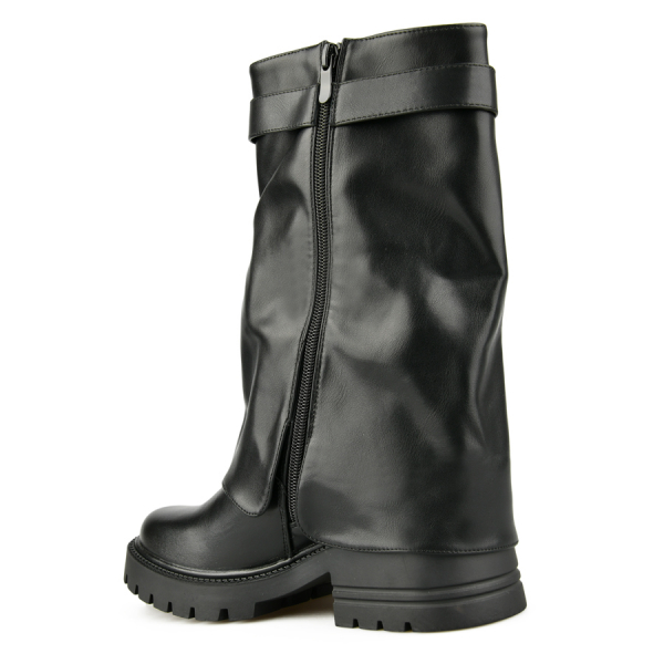lady's boots synthetic leather black 0162528