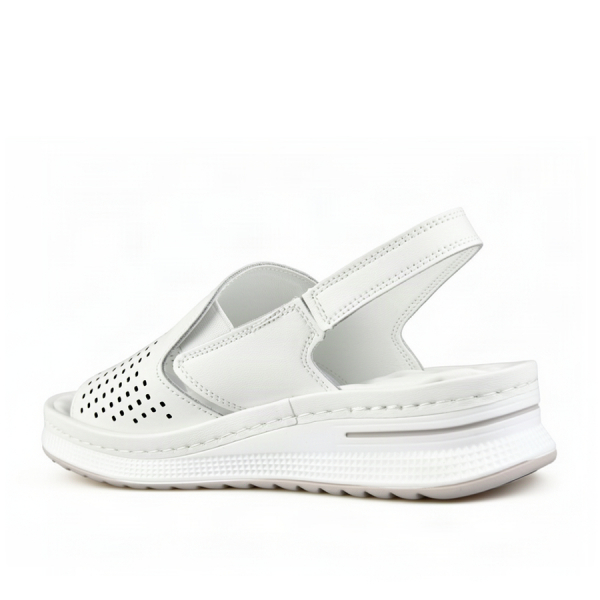 sandale damă piele naturală alb 0163746