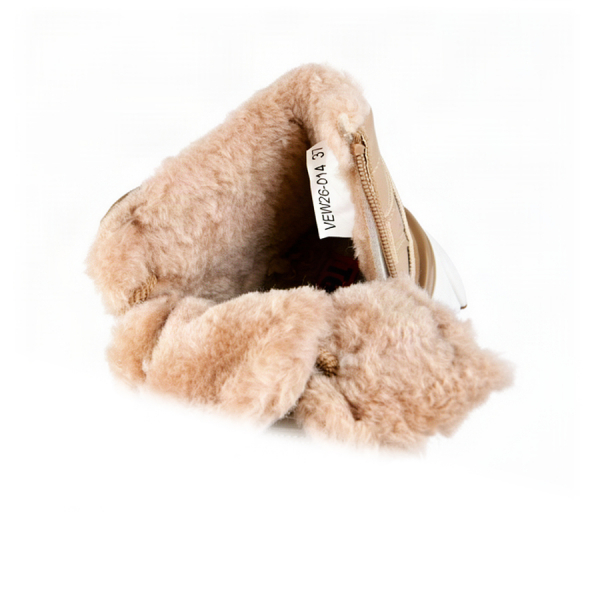 botine damă piele ecologică maro deschis 0163250