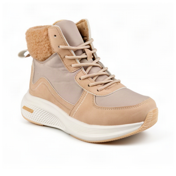 lady's boots eco leather/textile beige 0162358