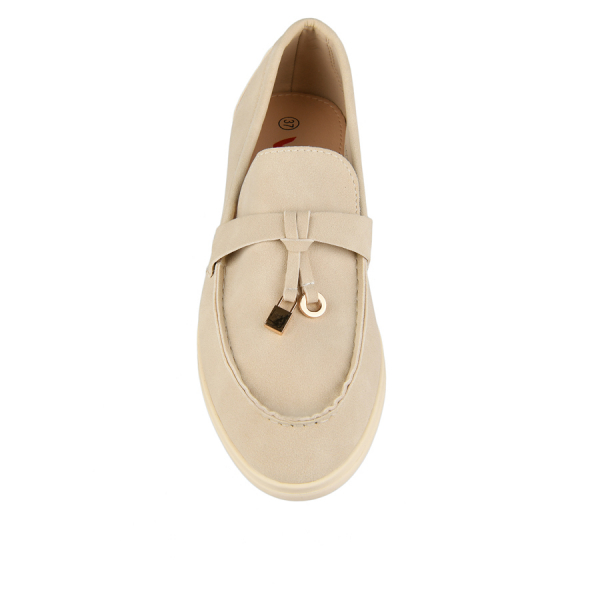 lady's shoes textiles beige 0157712