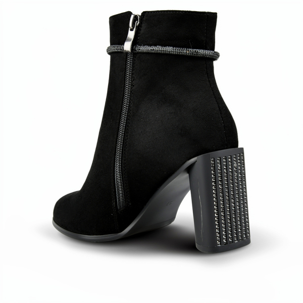 botine damă textil negru 0162059