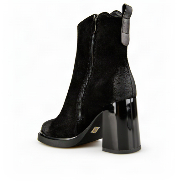 lady's boots genuin leather black 0162648