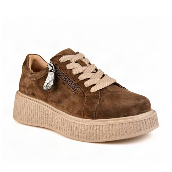 lady's shoes genuin leather brown 0163189
