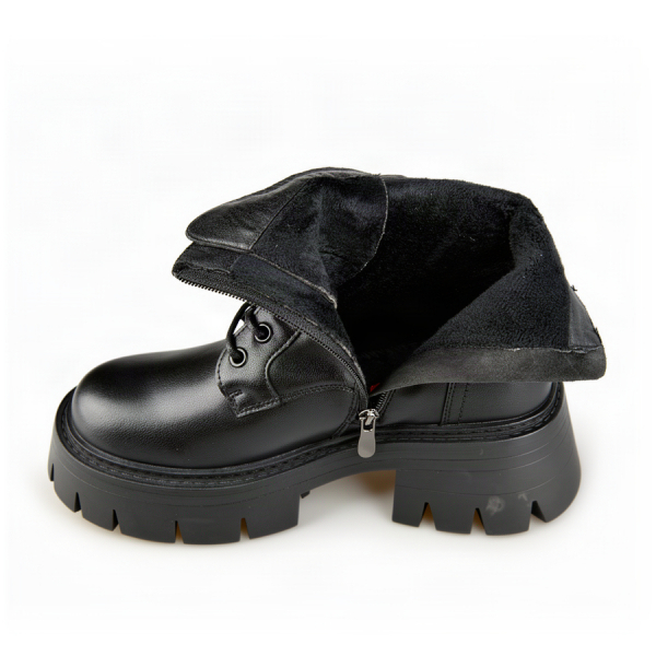 lady's boots genuin leather black 0162669