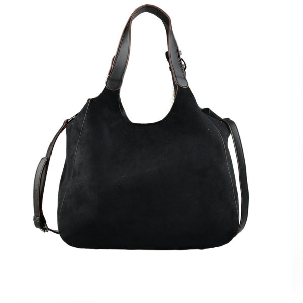 lady's bag textile/synthetic leather black 0163275