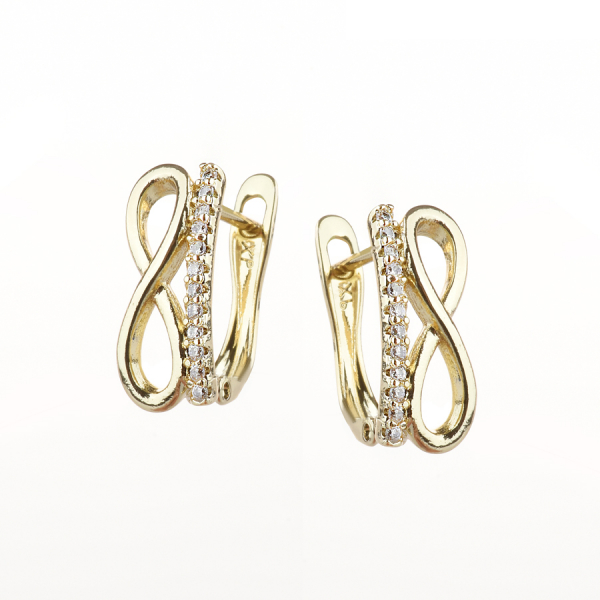 lady's earrings brass  0164693