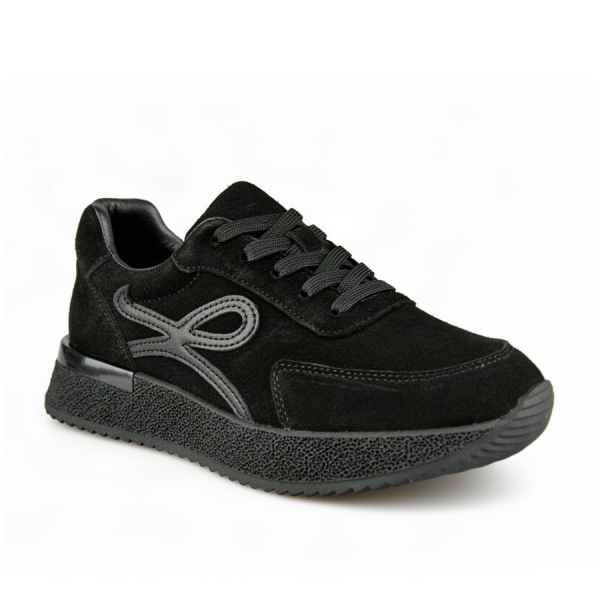 adidași damă piele naturală negru 0163180