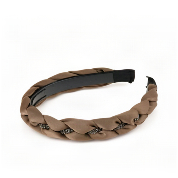 diademă pentru păr damă textil/polipropilenă maro închis
