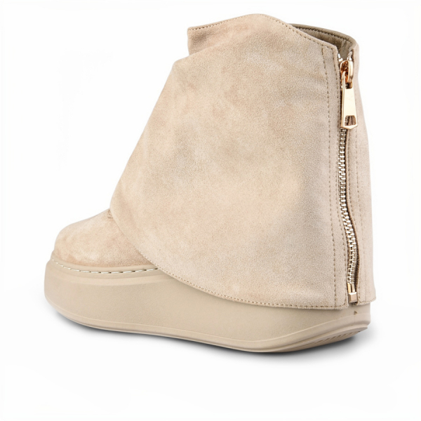 botine damă textil bej 0162716