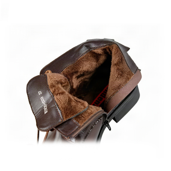 botine damă piele ecologică maro 0162913