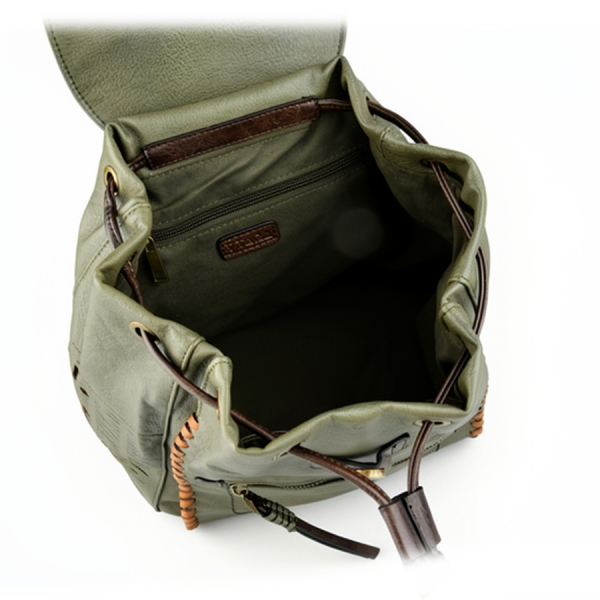 rucsac damă piele ecologică verde 0163108