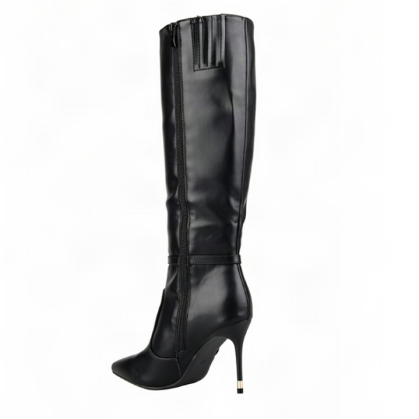 cizme damă piele ecologică negru 0163219