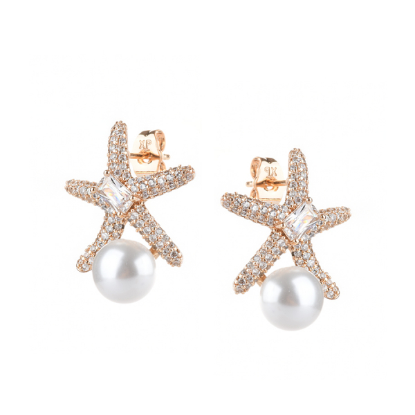 lady's earrings brass  0164766