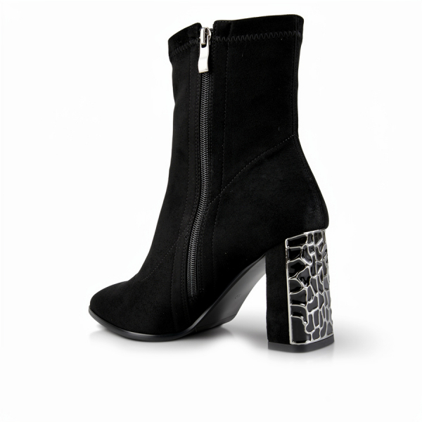 botine damă textil negru 0162062