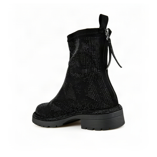 botine damă textil negru 0162443