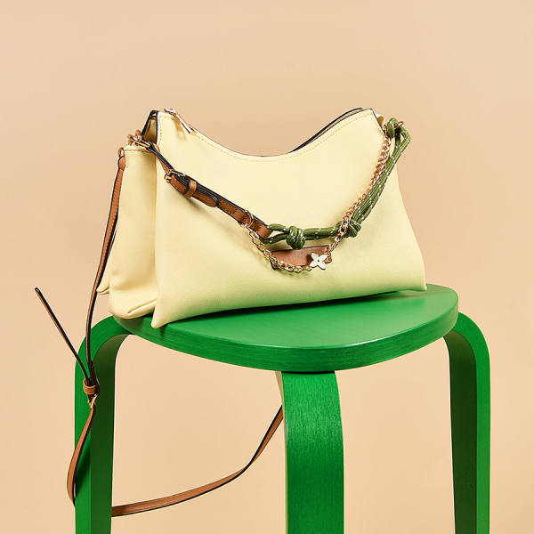 lady's bag synthetic leather yellow 0160115
