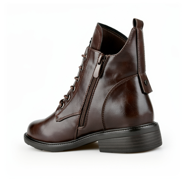 lady's boots synthetic leather brown 0162821