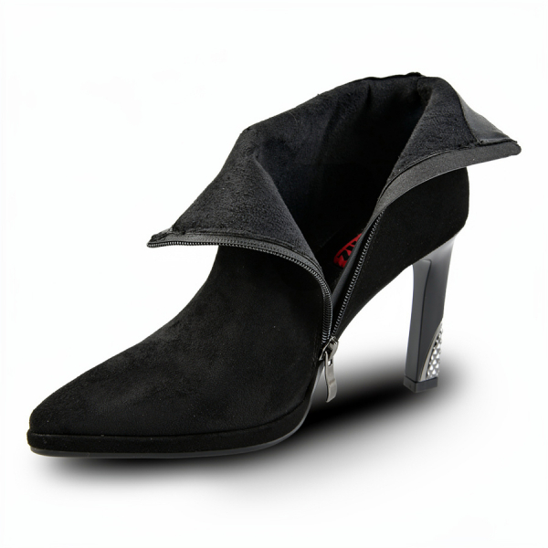 botine damă textil negru 0162068