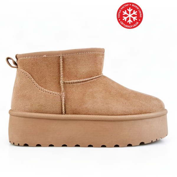 lady's boots textiles dark beige