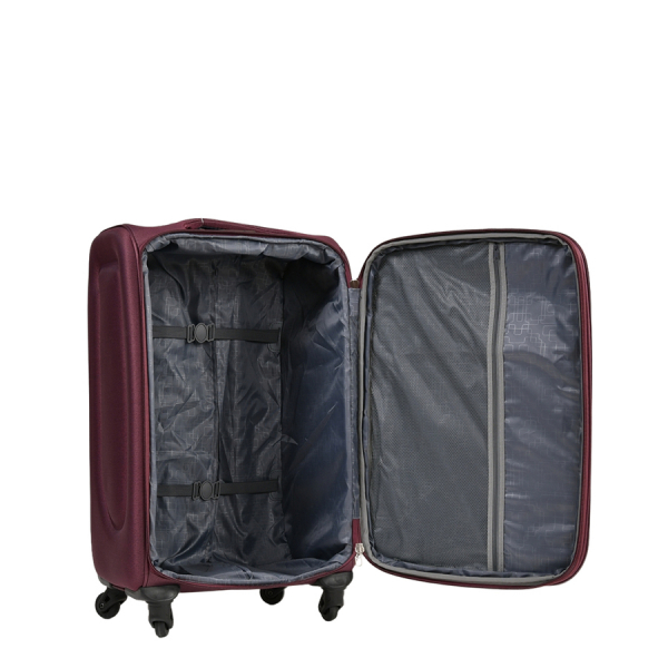 small suitcase textile bordeaux 0163720