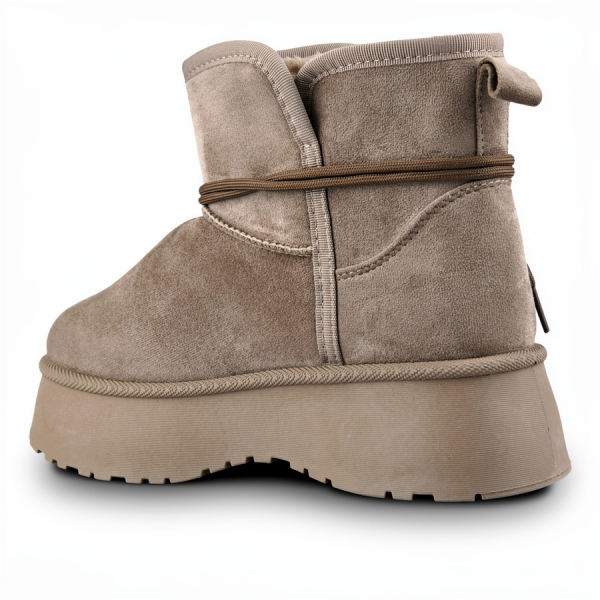 botine de zăpadă damă textil maro deschis 0162978