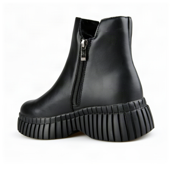 botine damă piele naturală negru 0163053