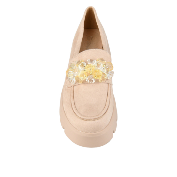 lady's shoes textiles beige 0160496