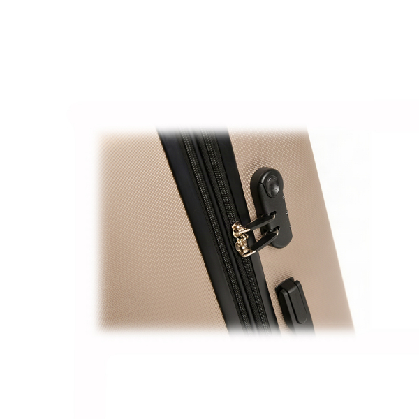 small suitcase ABS plastic beige 0163696