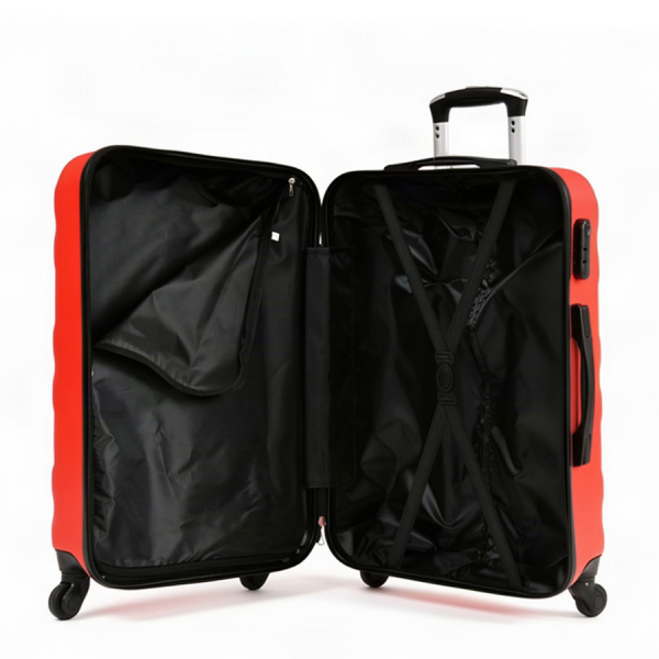 medium suitcase ABS plastic red 0163652