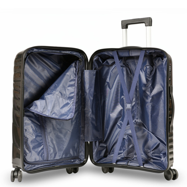 medium suitcase polypropylene black 0161602