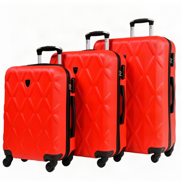 medium suitcase ABS plastic red 0163652