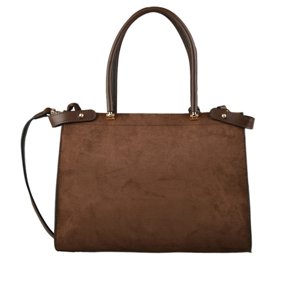 lady's bag synthetic leather/textile brown 0163270