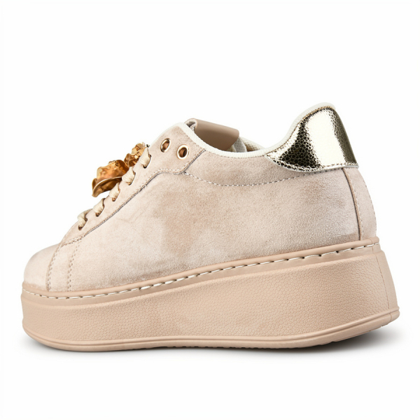 adidași damă textil/piele ecologică bej 0162703