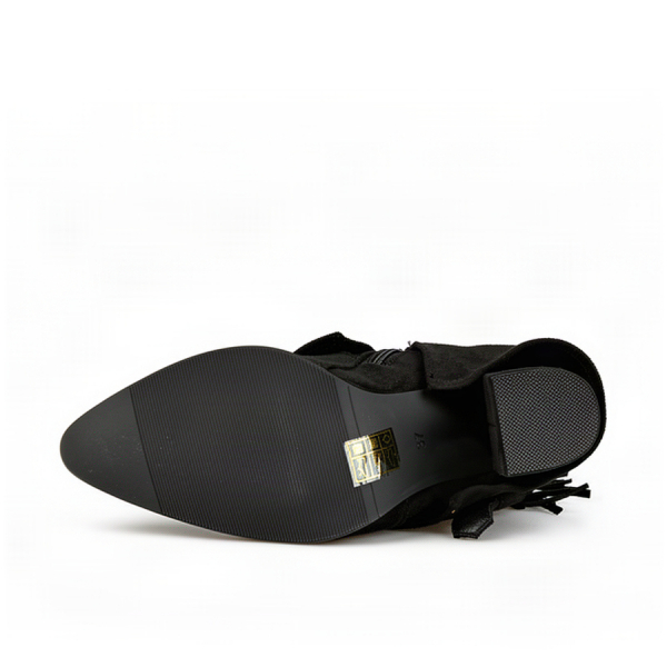 botine damă textil negru 0162832